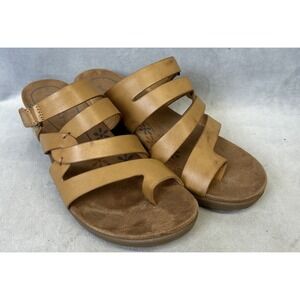 Baretraps Anna‎ Women's Size 8.5 M Sandals Thong Brown Tropical Boho Slide On